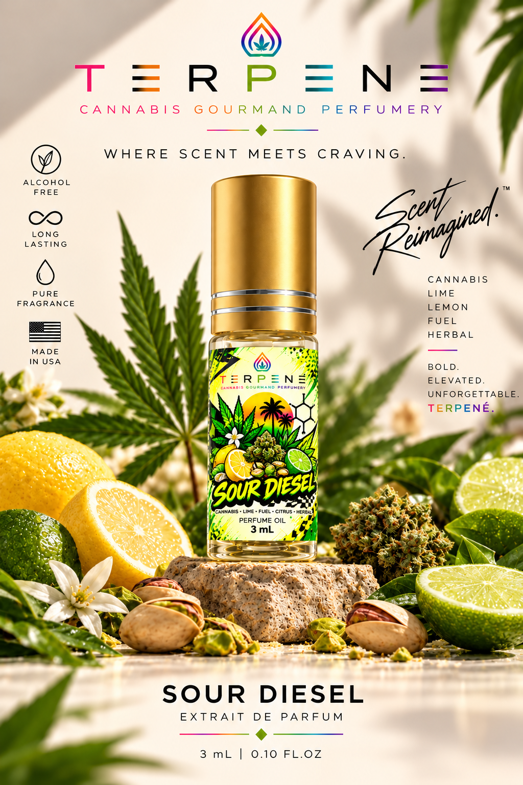TERPENE Sour Diesel 3 mL perfume oil
